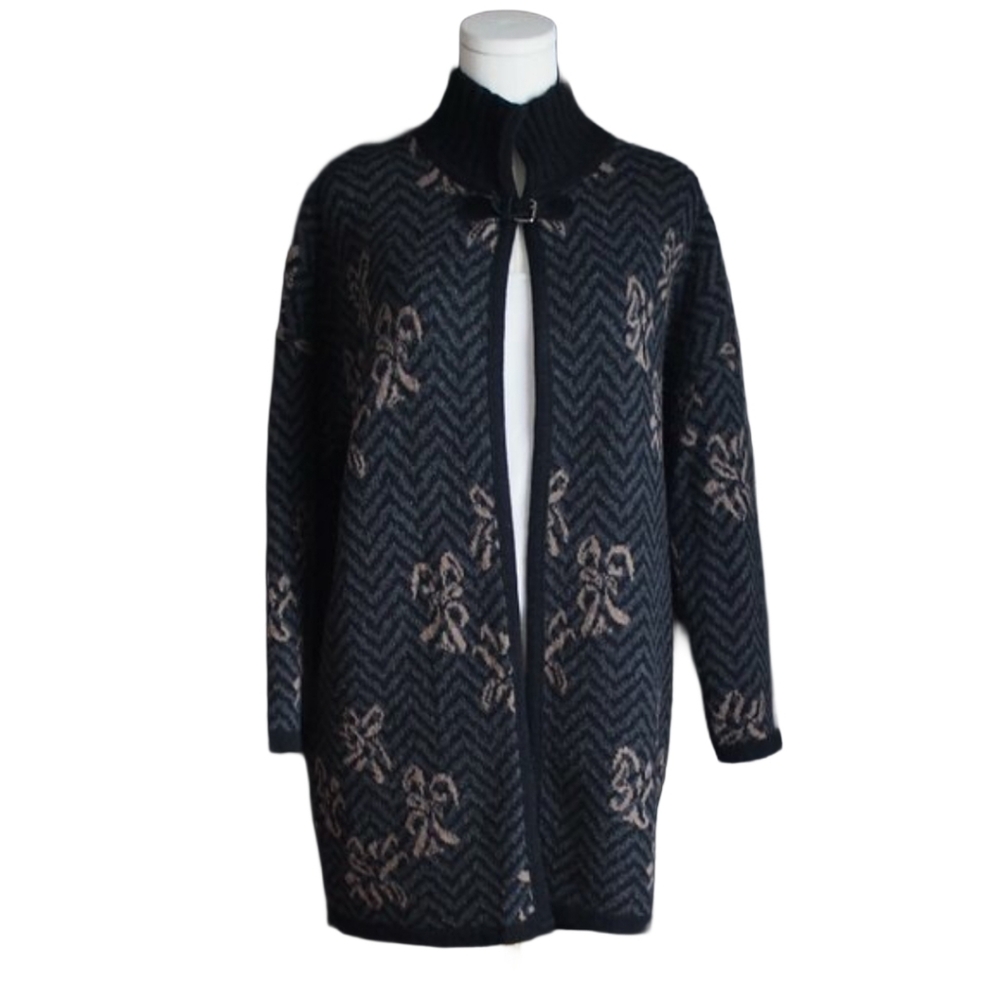 Chiaramente | Wool Blend Open Cardigan w Buckle Closure